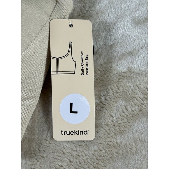 NEW Truekind Bra Daily Comfort Posture Nude Wireless Sz Large Lightly Padded - Picture 3 of 9